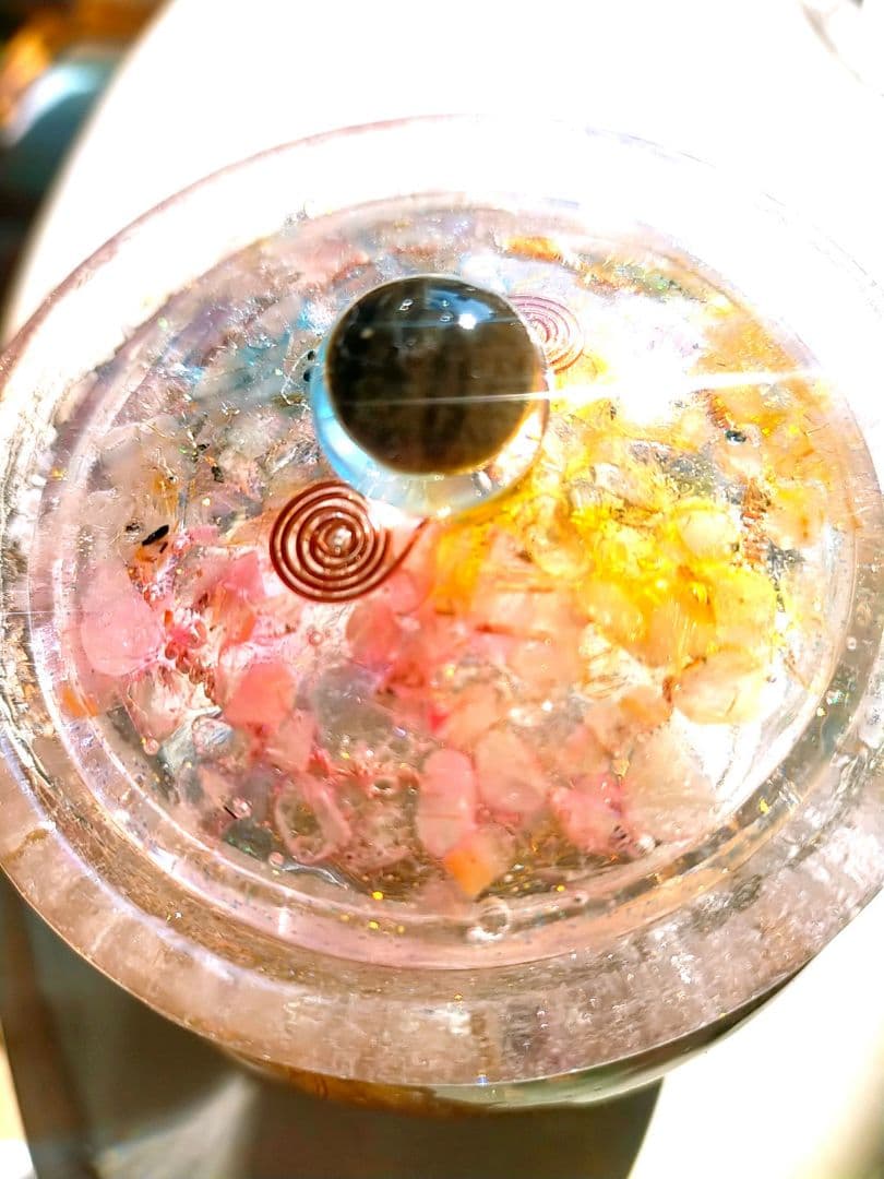 オルゴナイト　魔法壺　金運　浄化　引き寄せ　開運　活性化　インテリア　ルチル