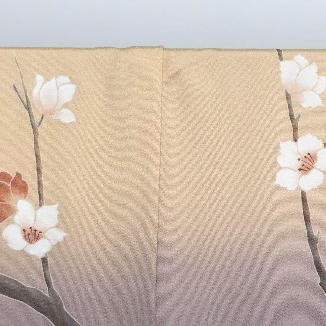 訪問着 作家物 美しい友禅 花模様 牡丹 梅 金銀通し 淡藤色 K-3265