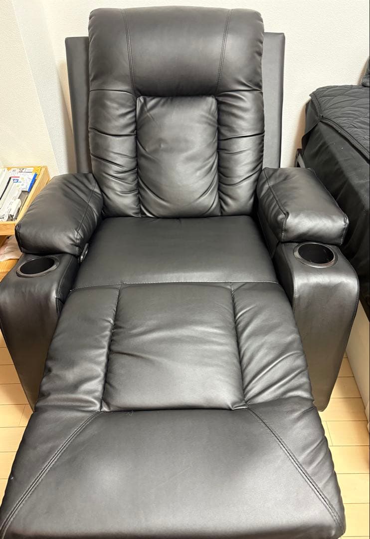 リクライニングソファ マッサージチェア ソファ 1人掛け オットマン