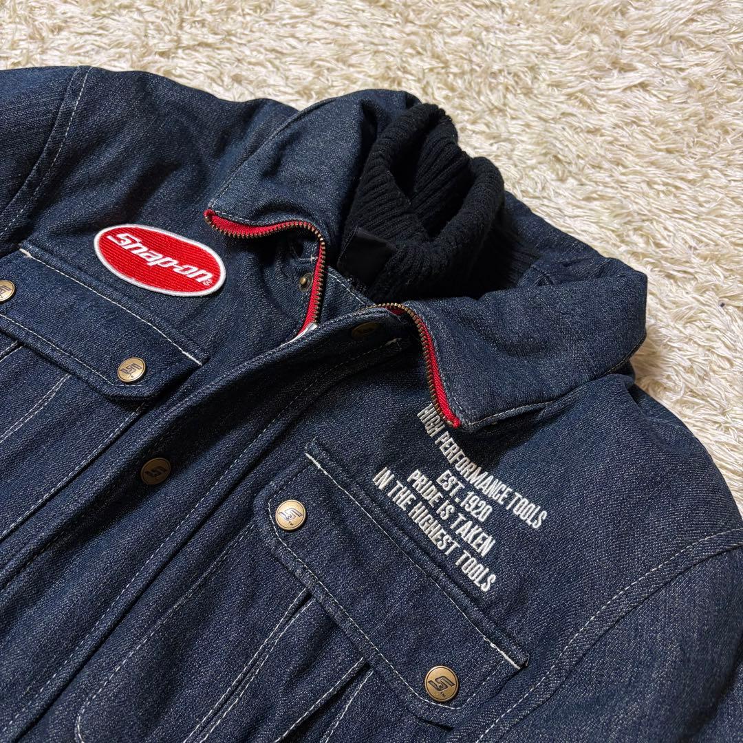 スナップオン Snap-on デニム バイクジャケット 中綿 冬 　ライディング