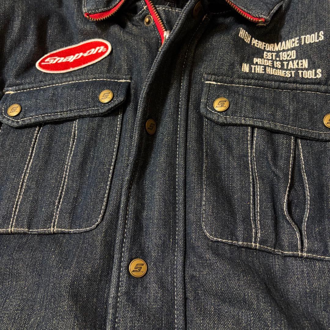 スナップオン Snap-on デニム バイクジャケット 中綿 冬 　ライディング