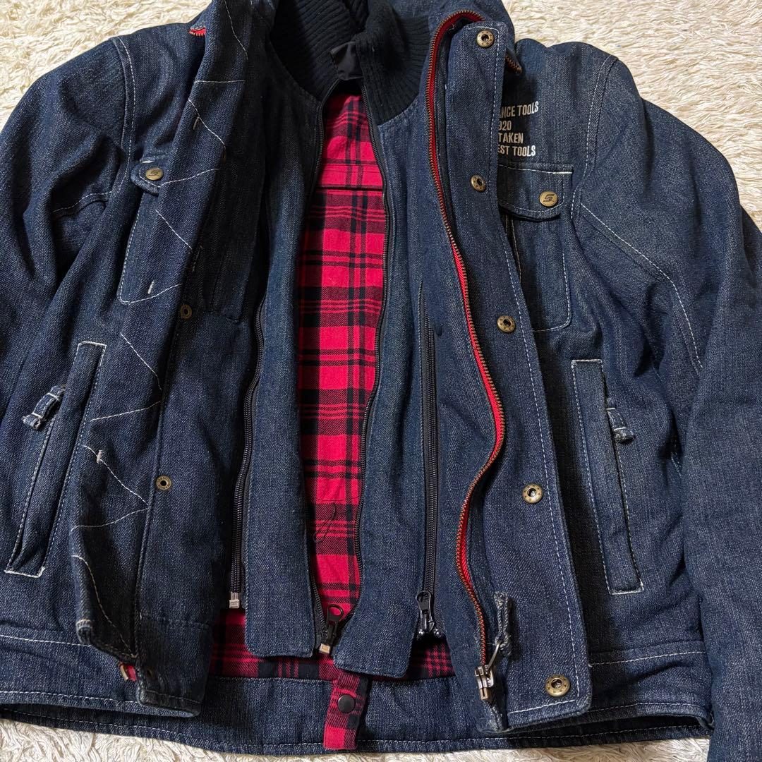 スナップオン Snap-on デニム バイクジャケット 中綿 冬 　ライディング