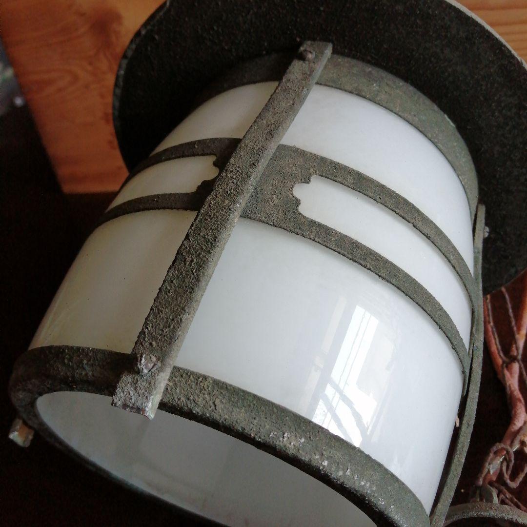 大正モダン　ガラス吊り照明　17cm　大正〜昭和初期