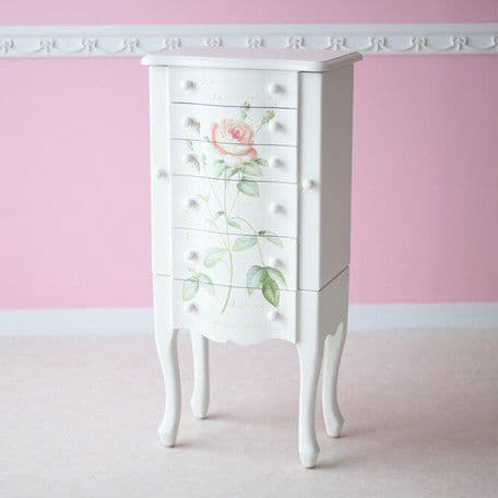 要問い合せ♥️ドレッサーとアクセケースが合体♥️薔薇家具　収納家具　鏡台　2色