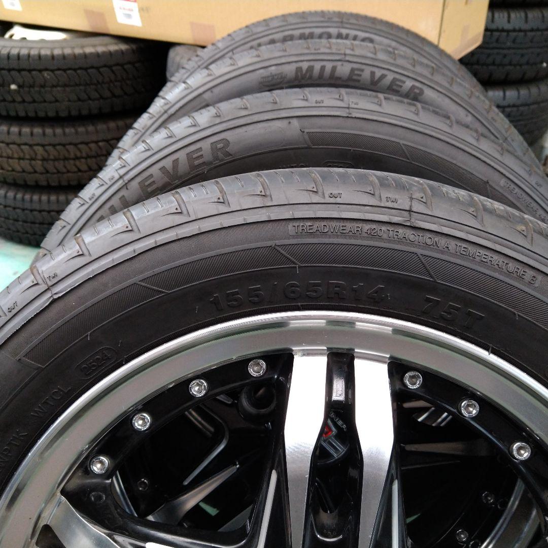 ★社外アルミホイール 155/65R14MILEVER MP270 24年製4本