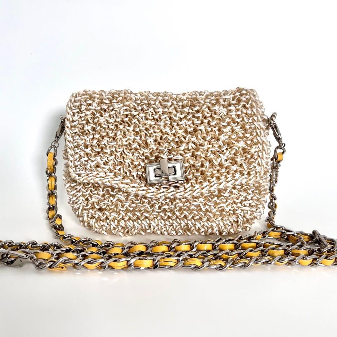 極美品 アンテプリマ ルケット ワイヤーバッグ チェーン ショルダーバッグ