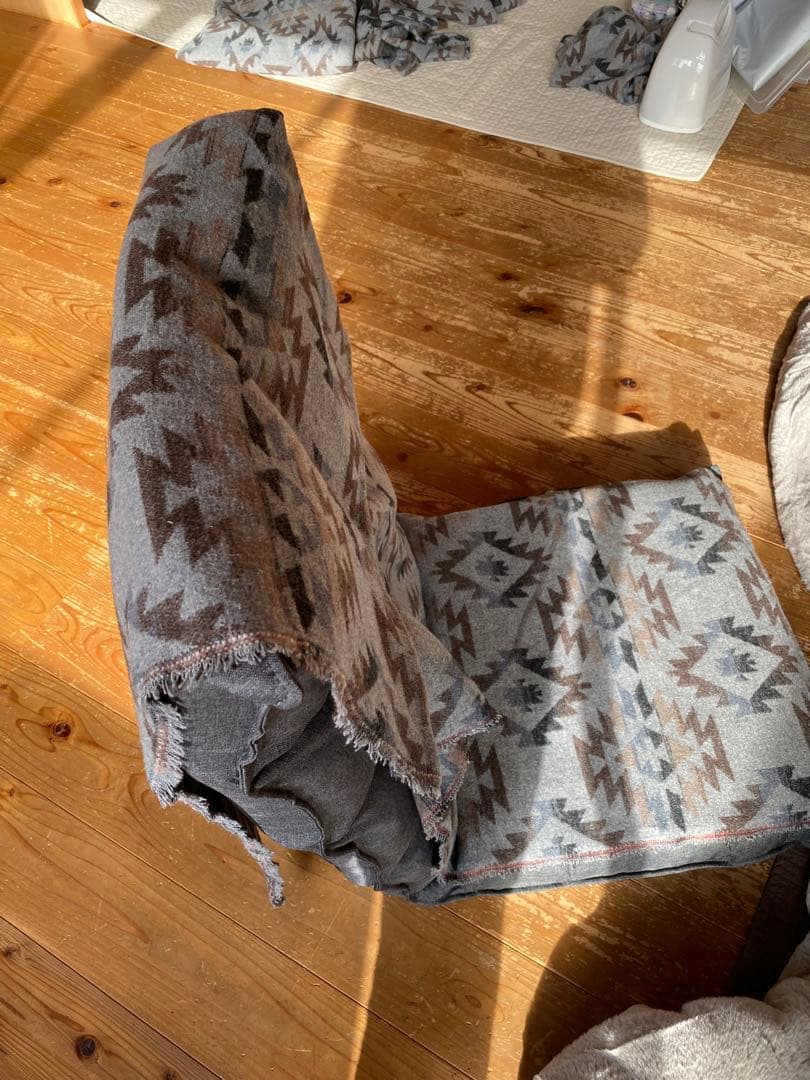 手作りジャストフィットカバー付きニトリ座椅子2脚セット