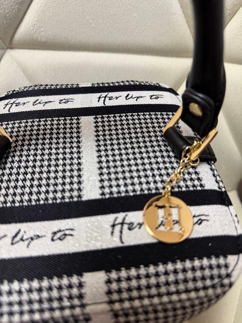 バッグ HLT Jacquard Vanity Bag herlipto silver