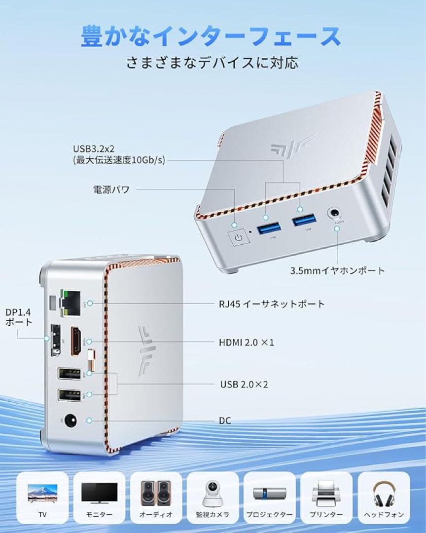 ミニPC Windows11pro 最大3.6GHz 2TBまで拡張可能