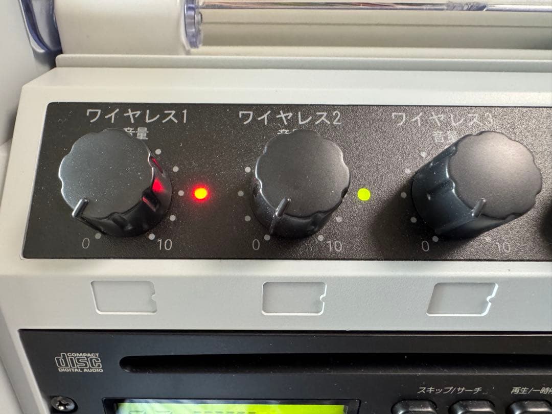 【zakk】CD再生ユニット付ユニペックス製ワイヤレスアンプ・マイクセット