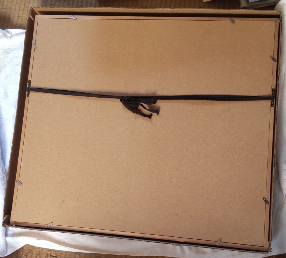 新品　額　F10　ガラス　送料込み　エンジ　臙脂色　額縁