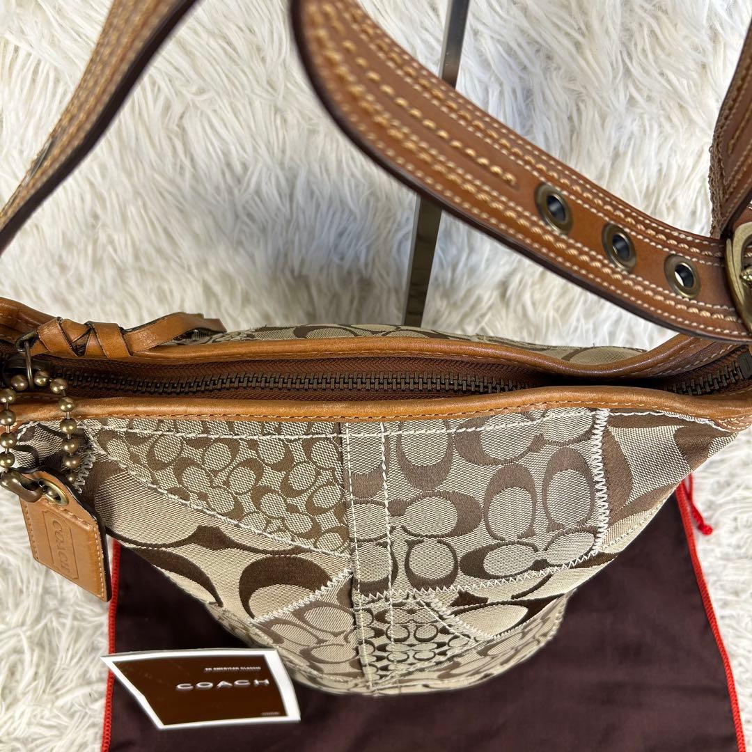 ✨希少 コーチ バケツ型 ワンショルダーバッグ　限定品 パッチワーク 11452