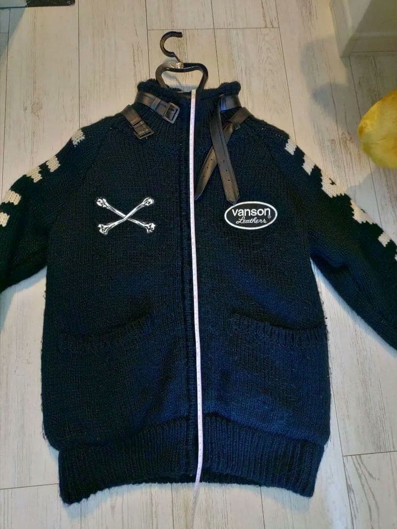 VANSON　バンソン　スカルデザイン ニットアウター