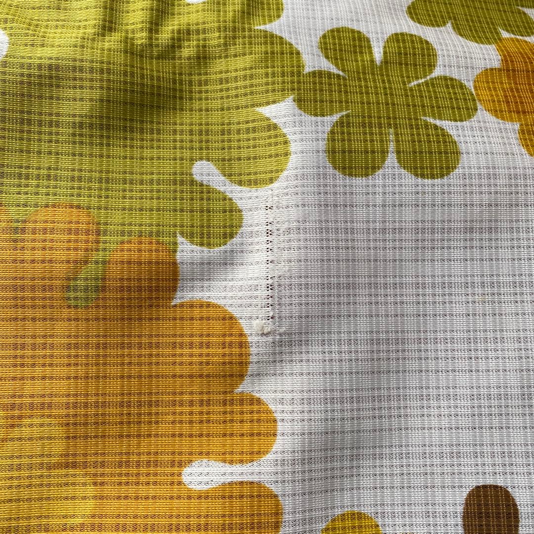 ミッドセンチュリー　カーテン　フラワー