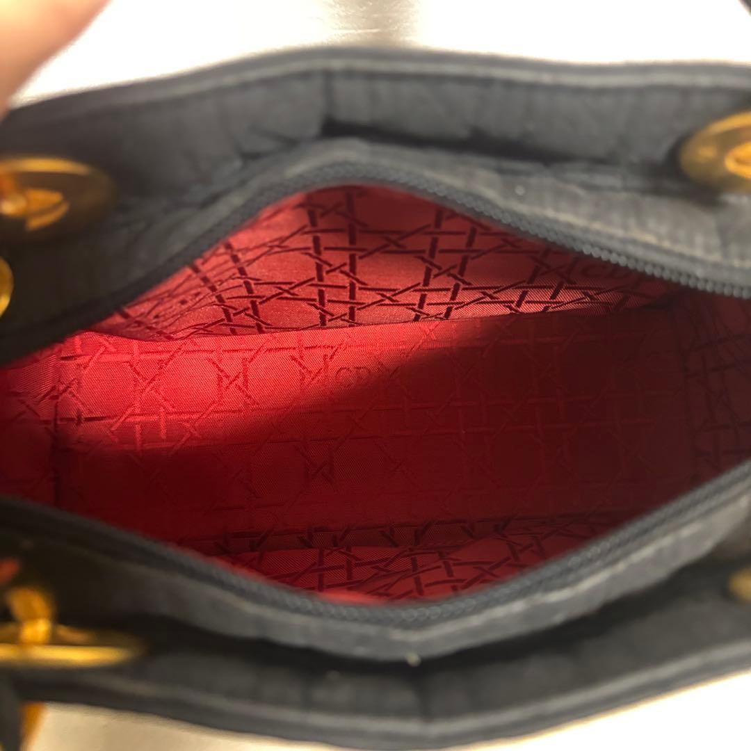 Dior レディディオール ブラック 黒 カナージュ キルティング ナイロン