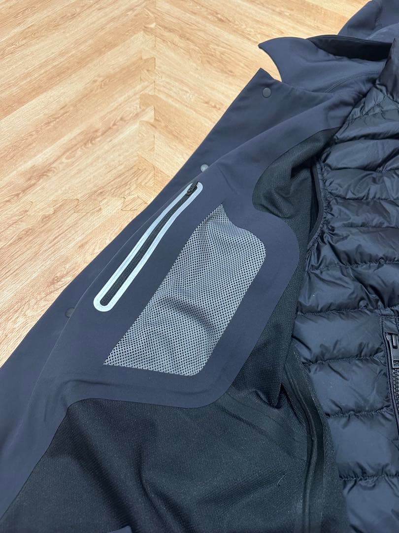 DUNO フード付きネイビーモッズコート　メンズ