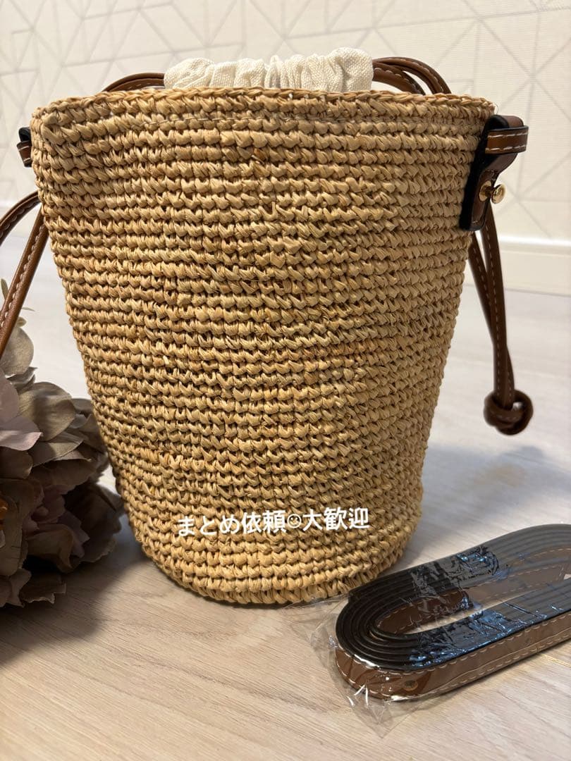 バケツ型かごバッグ ショルダーバッグ