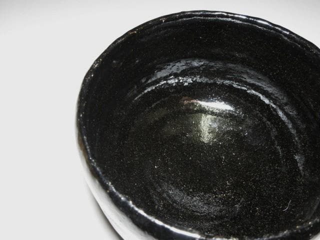 楽吉左衛門十三代 惺入 黒茶碗／共箱／楽家十五代 直入・表千家十三代 惺斎 書付