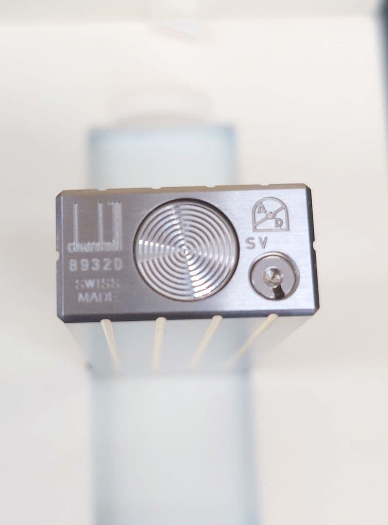 ダンヒル ローラー ガスライター シルバー ゴールド ストライプ　希少美品