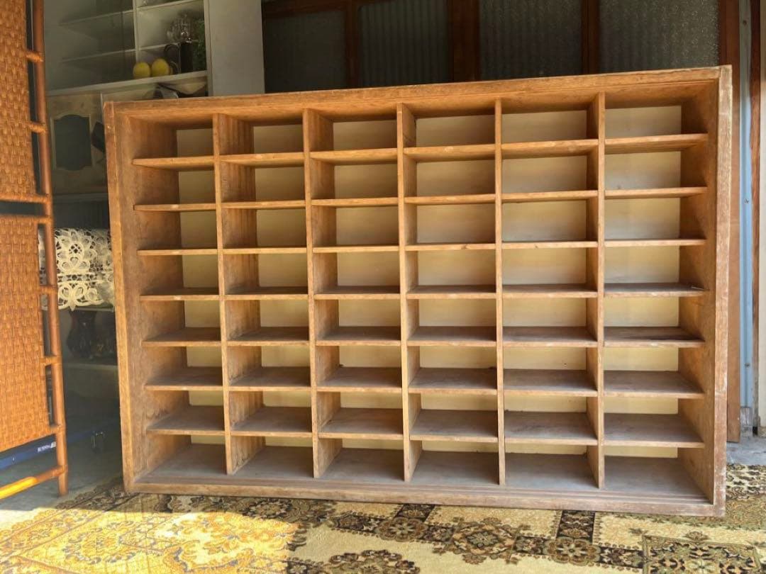 棚特大 古い 下駄箱 インテリア 昭和レトロ ビンテージ アンティーク 当時物