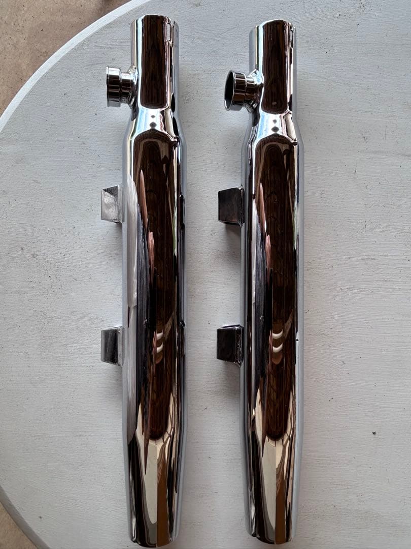 ハーレースポーツスター用 KHRM ステンレススチール クロームマフラー 2本