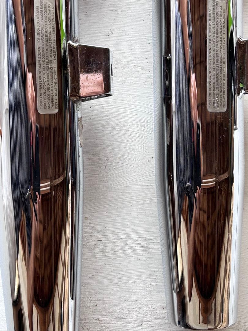 ハーレースポーツスター用 KHRM ステンレススチール クロームマフラー 2本