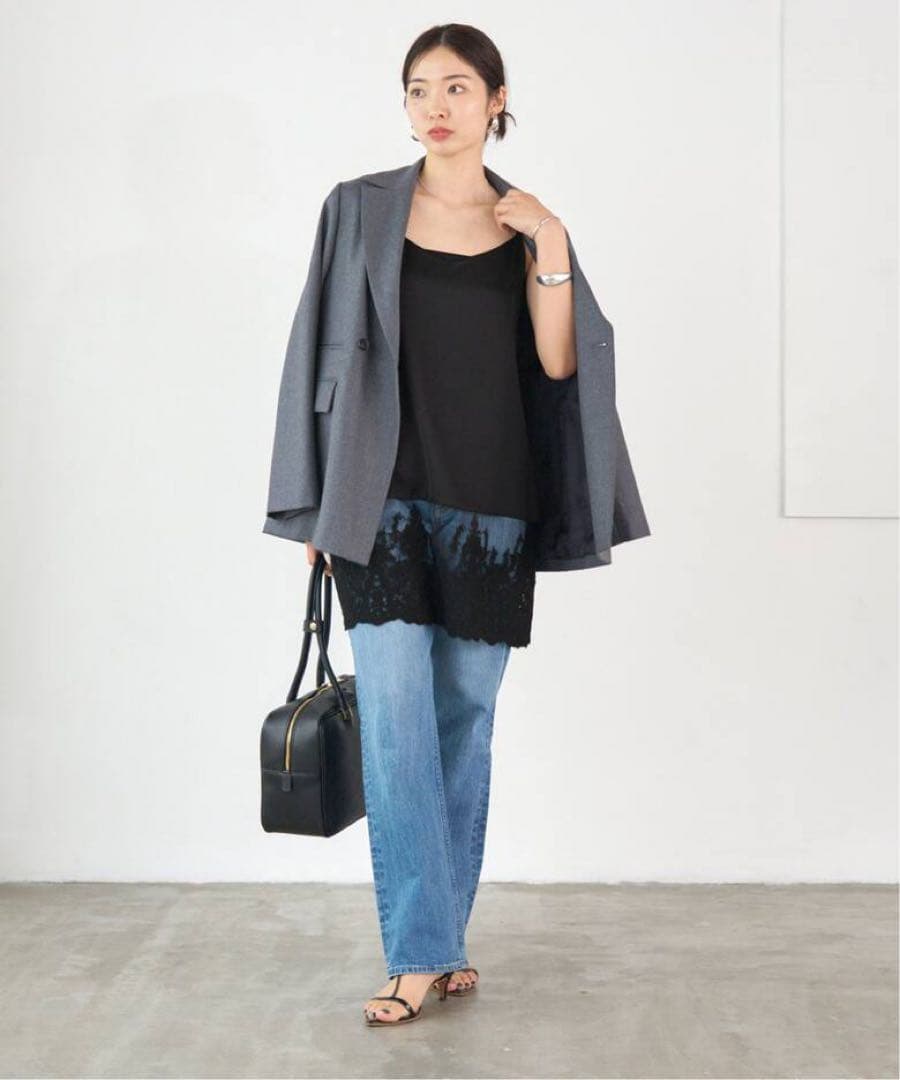 IENA Satinレース キャミソールワンピース