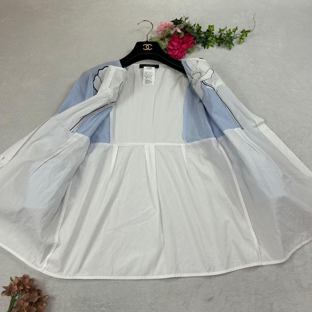 K737 M ウィークエンドマックスマーラ 花柄刺繍 シャツ レディース