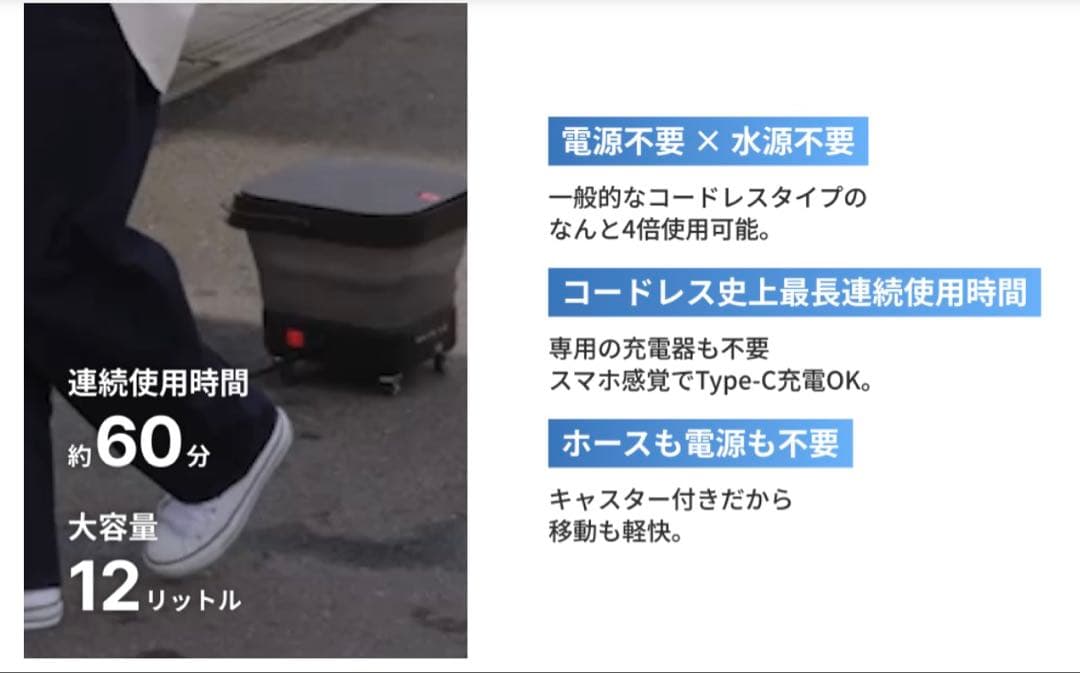 ⭐新品未使用⭐T-PROFESSIONAL コードレス高圧洗浄機