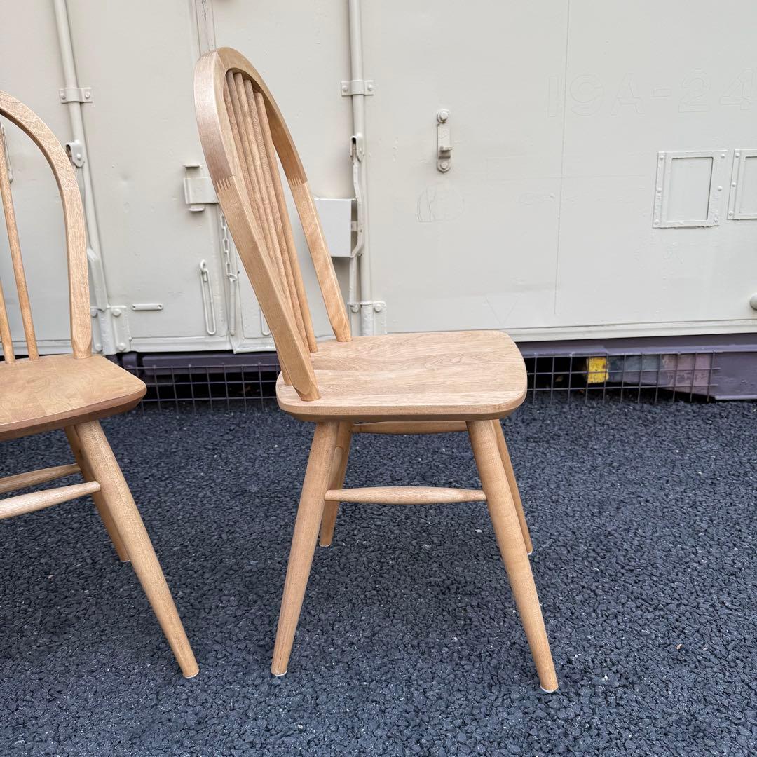 【美品】　関家具　マーガレット　無垢材 ダイニングチェア 北欧　バーチ材