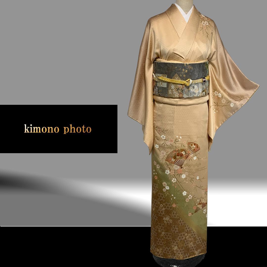 【新品、未使用】正絹【極上逸品】トールサイズ【金彩友禅 手刺繡】訪問着フルセット