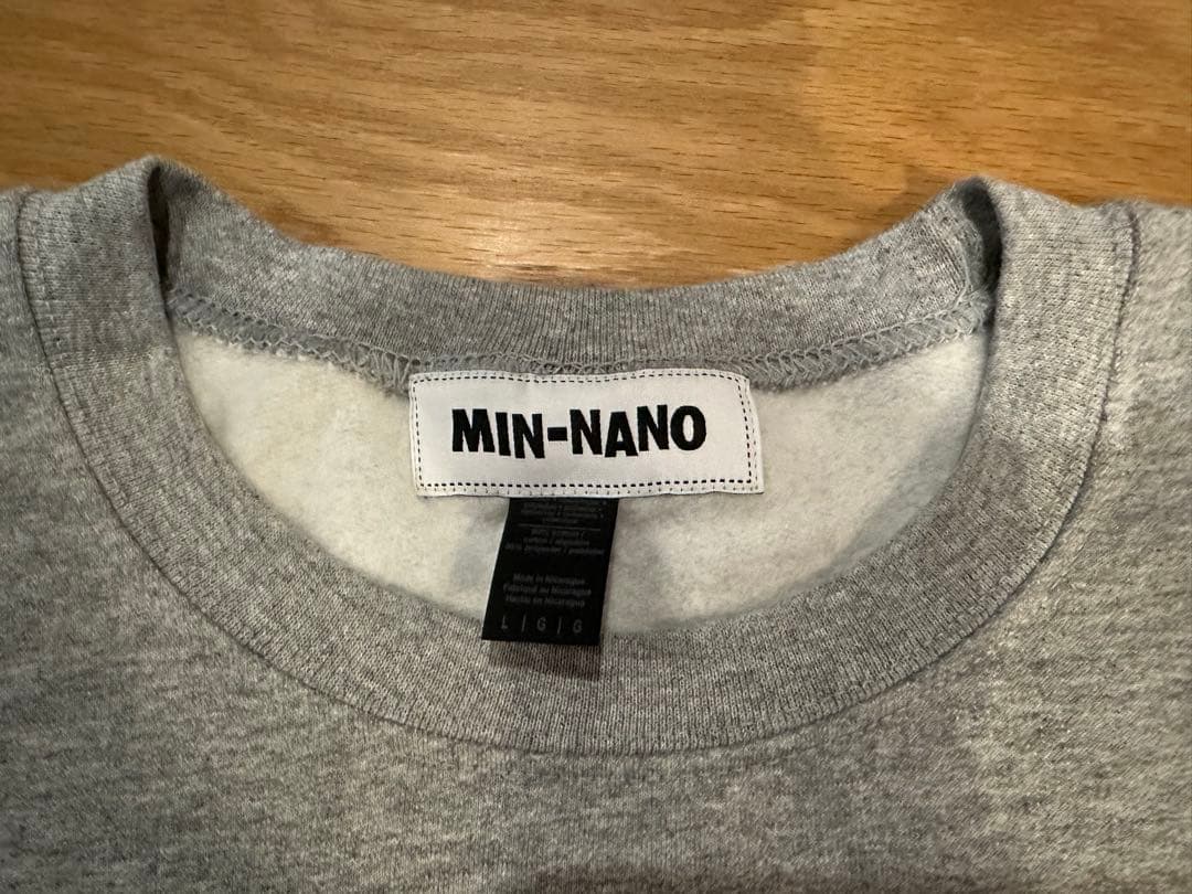 wake.sapporo × MIN-NANO Logo Crewneck