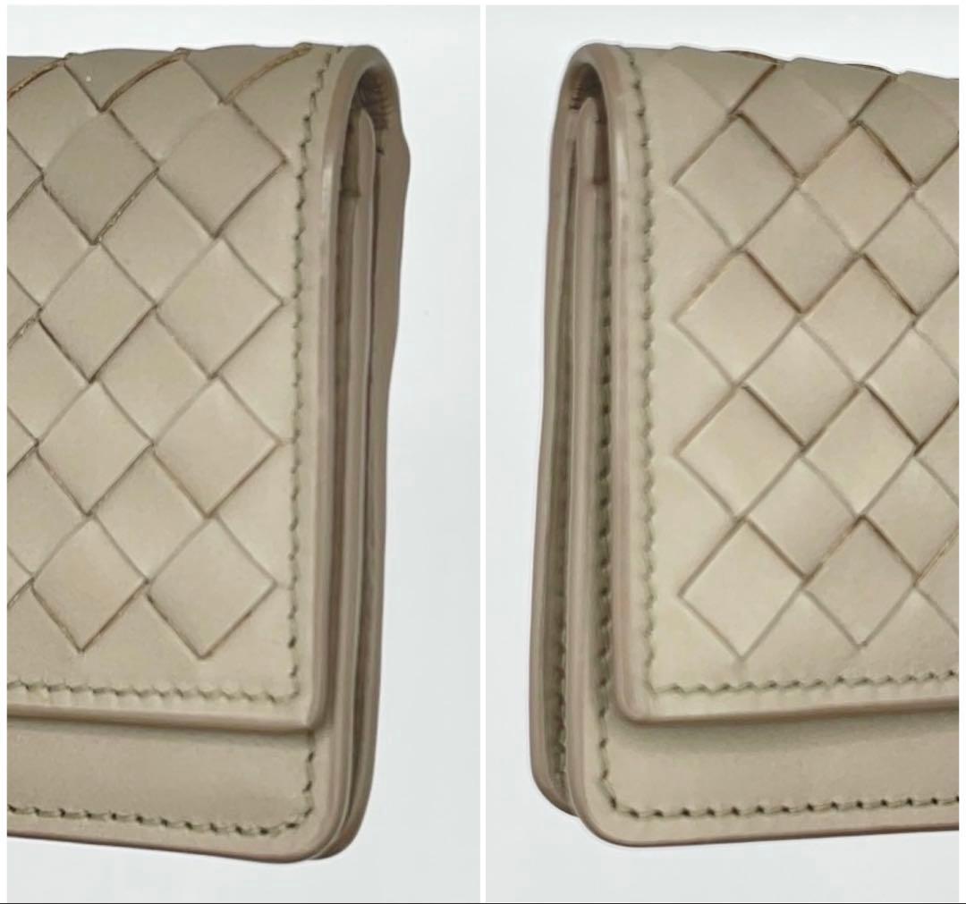 良品◇ボッテガヴェネタ カードケース 名刺入れ ベージュ イントレチャート