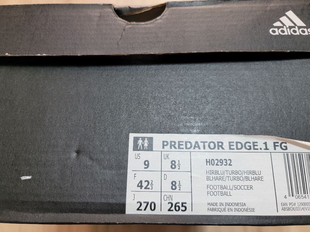 新品未使用！ adidas プレデター エッジ.1 L FG 27cm