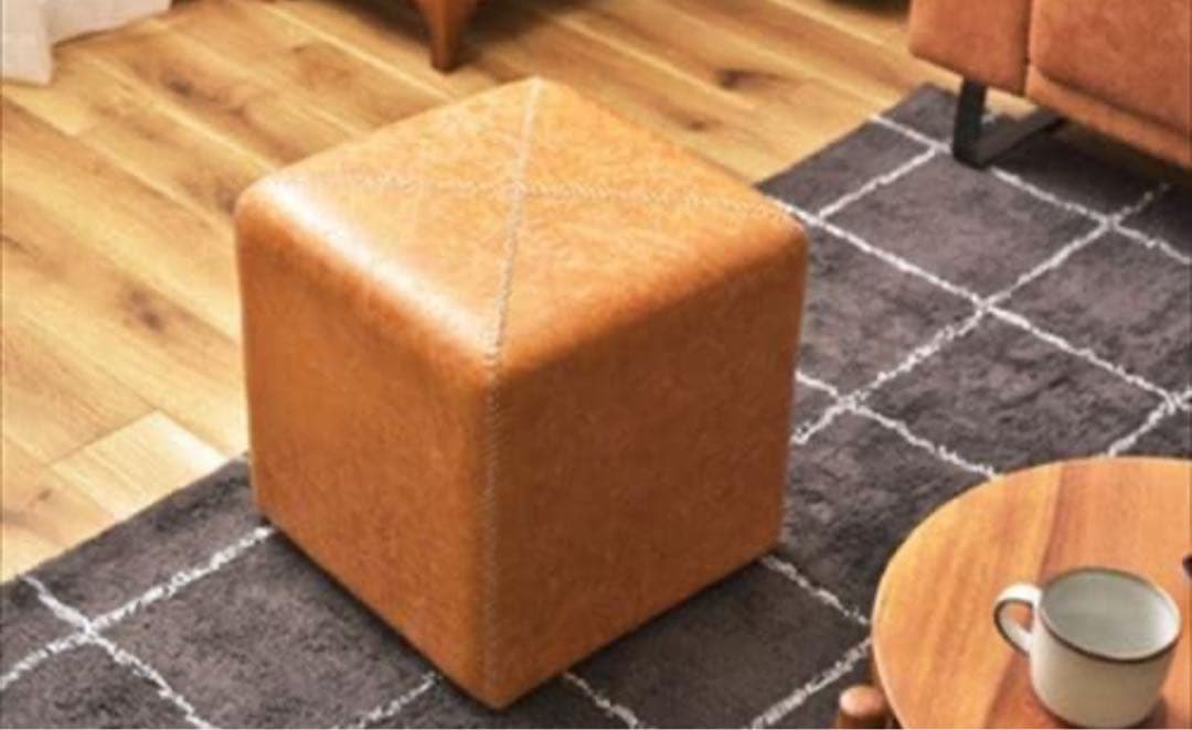 新品　東谷 スツール ブラウン キャメル 2個セット