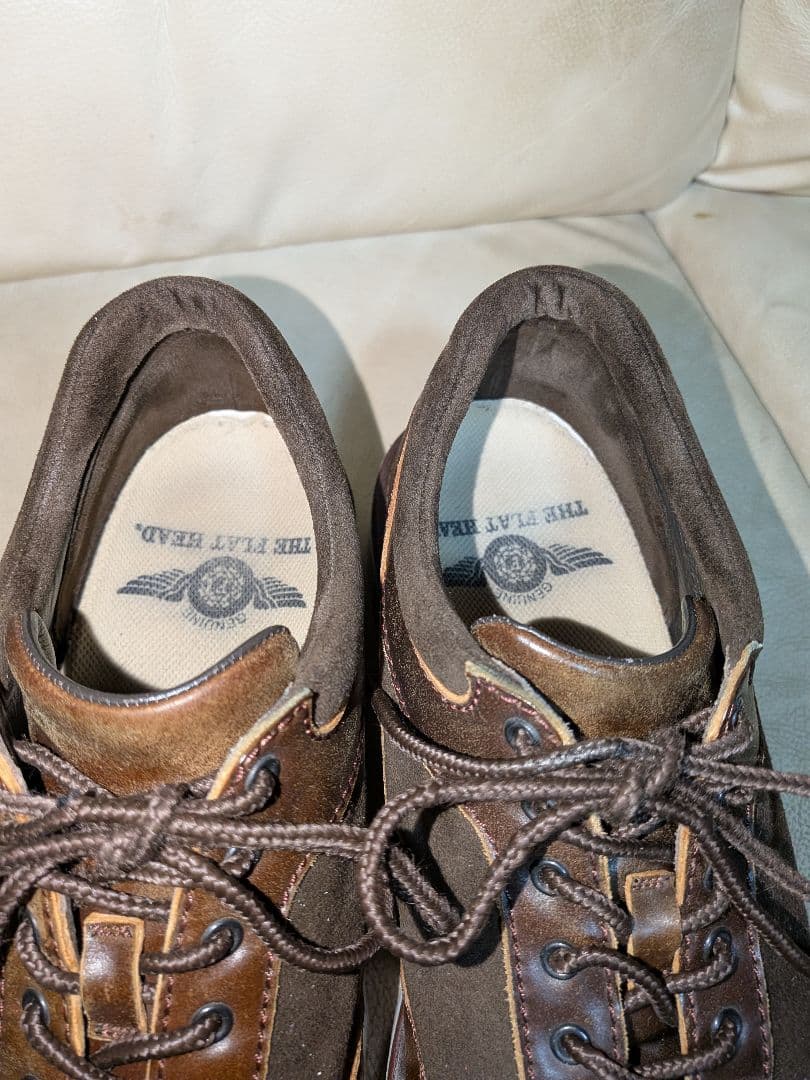 THE FLAT HEAD レザーシューズ　ブラウン　切り替えし　革靴