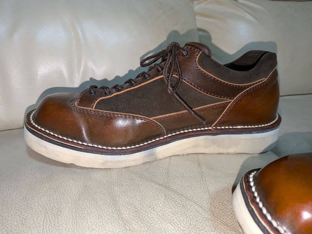 THE FLAT HEAD レザーシューズ　ブラウン　切り替えし　革靴