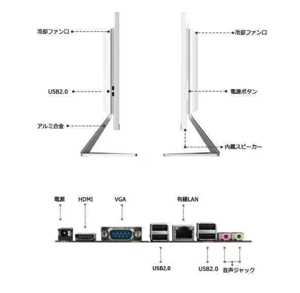 2025年発売 大人気 24型 新品 一体型PC Win11 SSD256GB