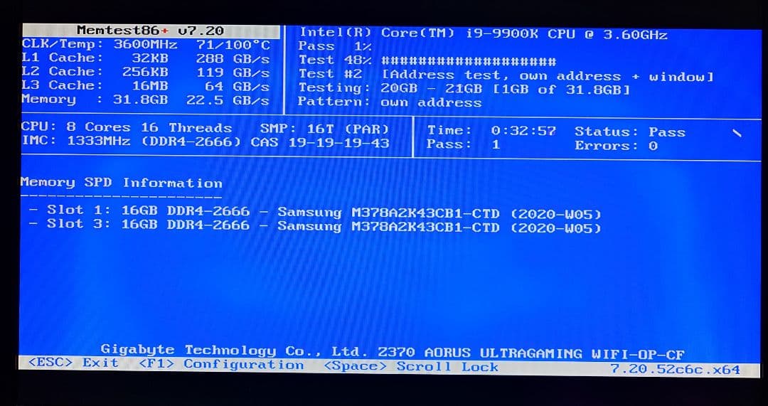 Samsung DDR4 2666 16GB ×2 計 32GB 【動作確認済】