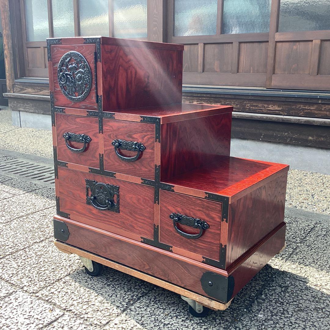 民芸家具　階段タンス