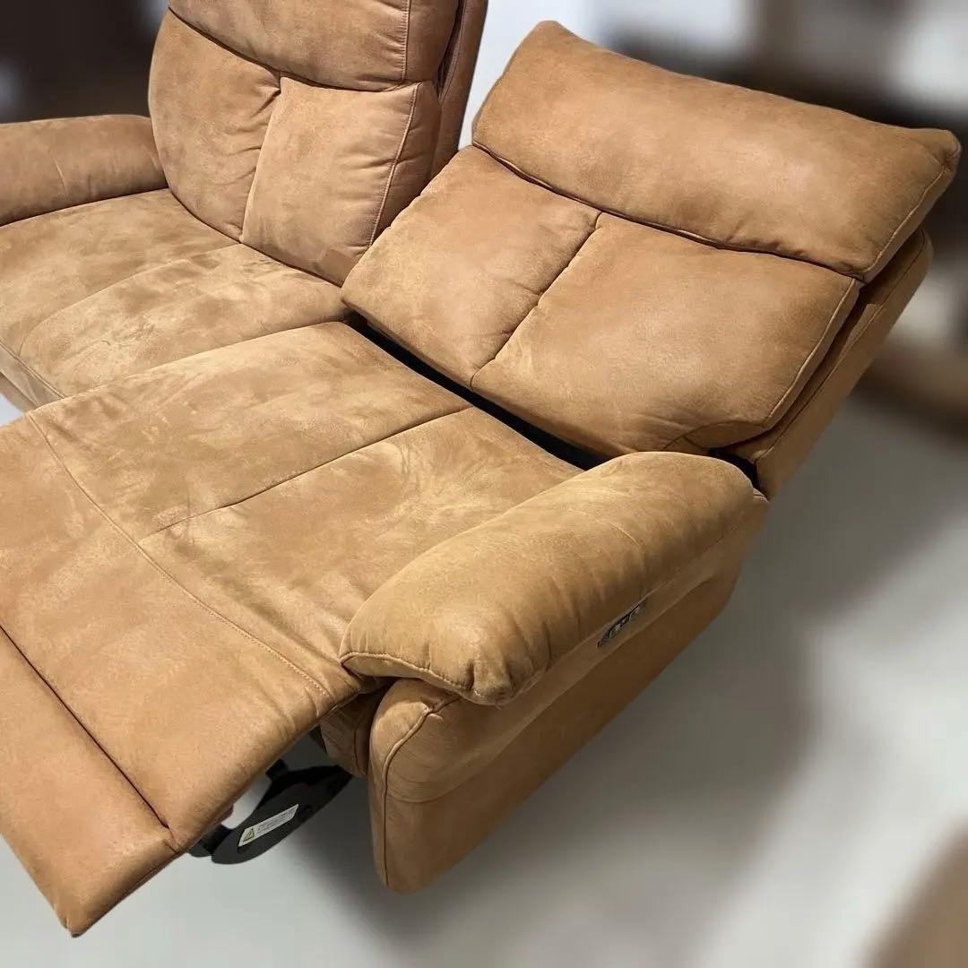 2人掛け電動リクライニングソファ