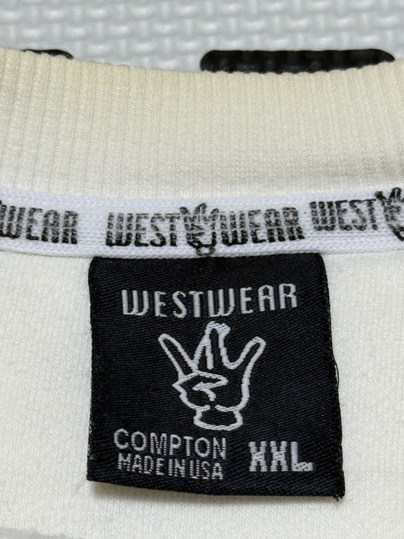 WEST WEAR ヴィンテージ スウェット 白 zigzag XXL
