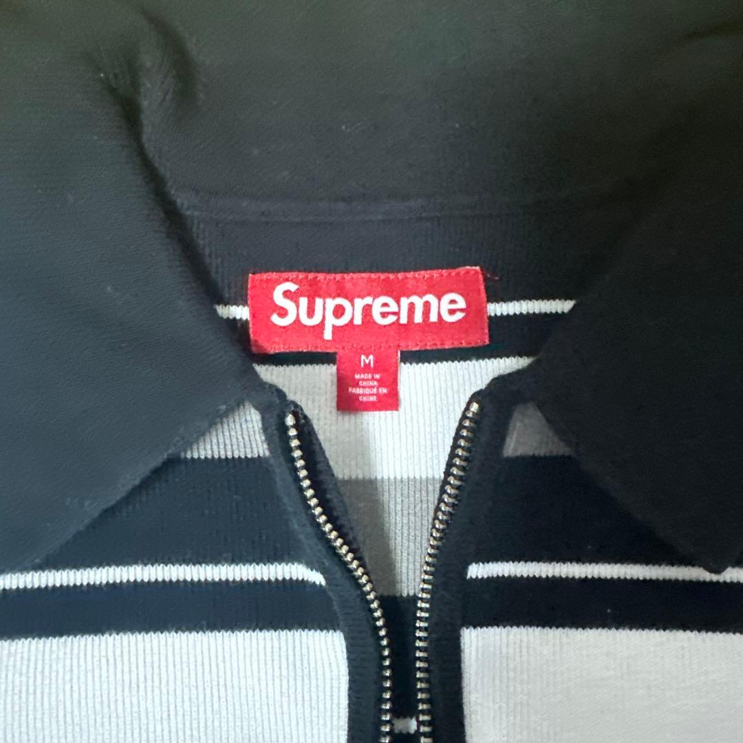 supreme ストライプ ハーフジップ トレーナー