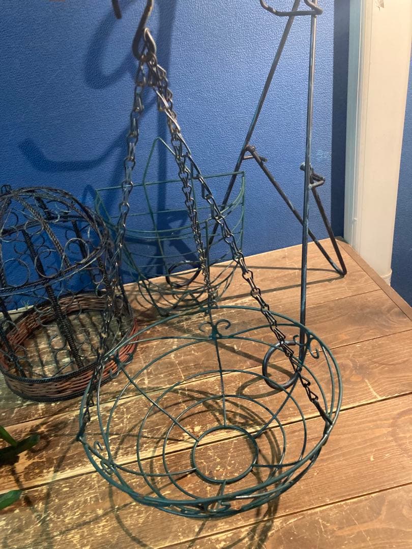 ガーデニング雑貨アンティーク　ガーデン雑貨　オーナメント　イーゼル　バードケース