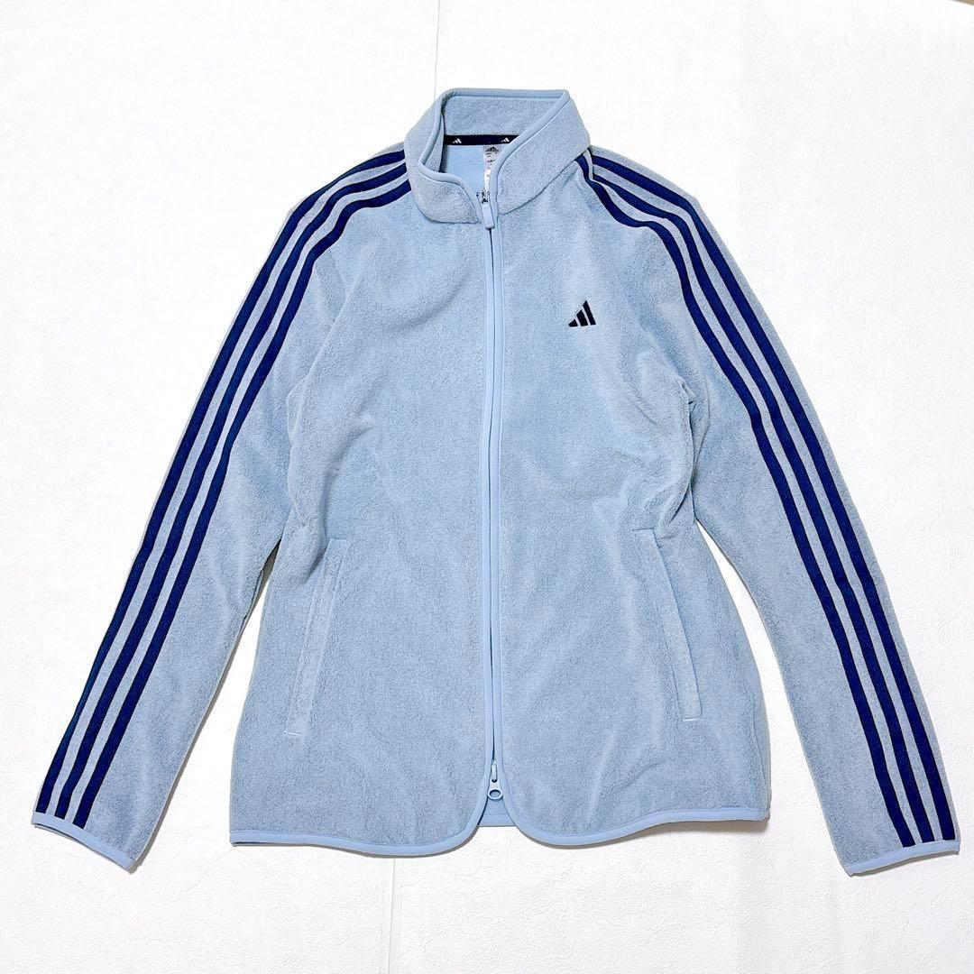【新品】adidas アディダス　ゴルフウェア　セットアップ　レディースL 青