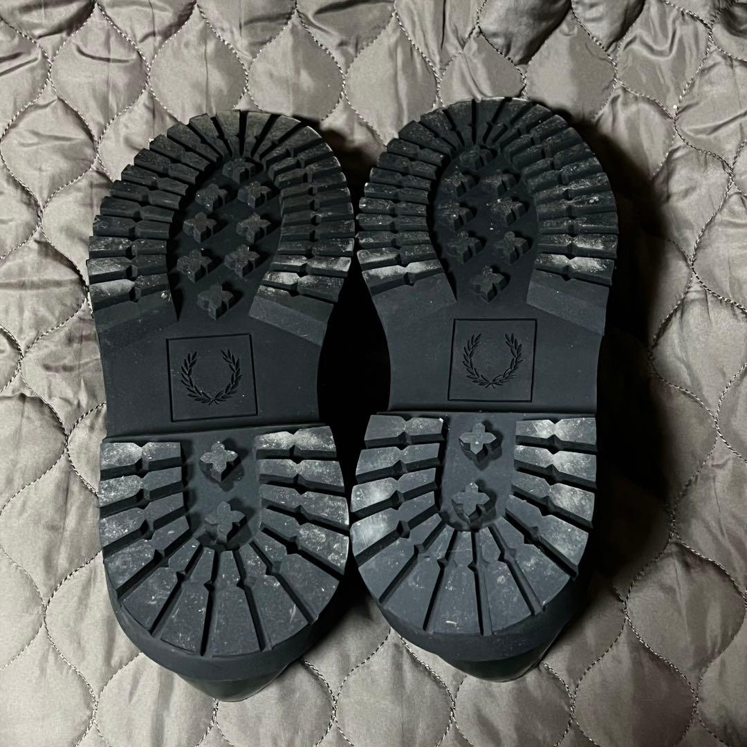 FRED PERRY グリーン フリンジ付きローファー