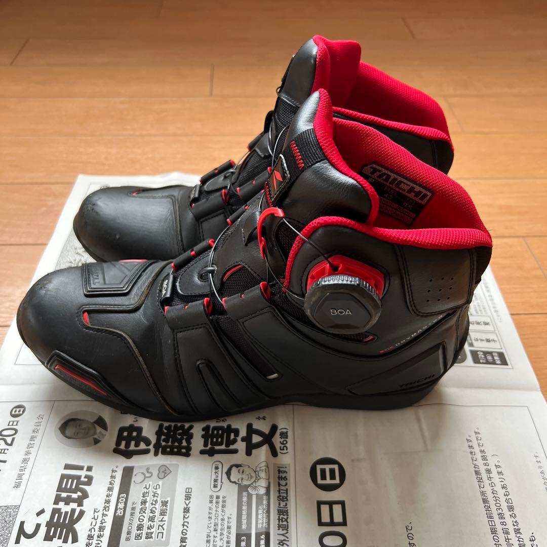 ひ*職様 RSタイチ　バイク ライディングシューズ 防水 プロテクター BOAダ