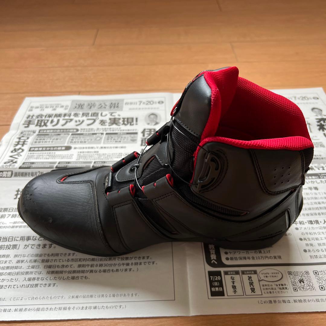 ひ*職様 RSタイチ　バイク ライディングシューズ 防水 プロテクター BOAダ