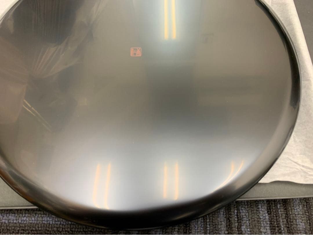 未使用 輪島屋善仁 おもてなし盆 清流の図 31.5cm