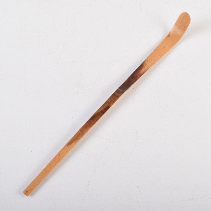 茶道具　海野宗泰作　茶杓　銘千代乃寿　紫野　松長剛山書付　共筒共箱　V　9140